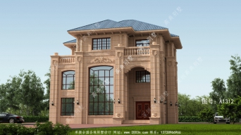 欧式风格三层石材别墅，一栋漂亮别墅