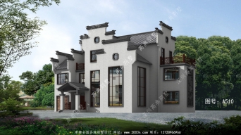 造型豪华气派的中式风格农村别墅