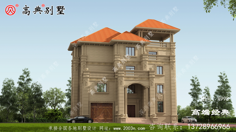 农村欧式风格别墅建筑设计图