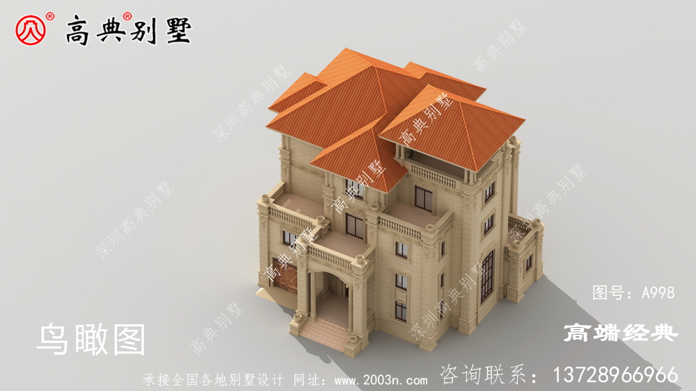 农村欧式风格别墅建筑设计图