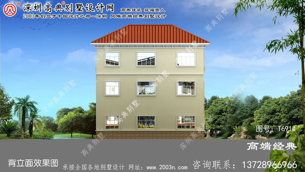 土默特右旗华丽的三层别墅设计图