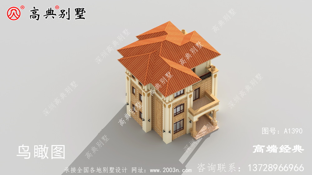 原平市新款三层小别墅图，造价15万，心动不如行动！