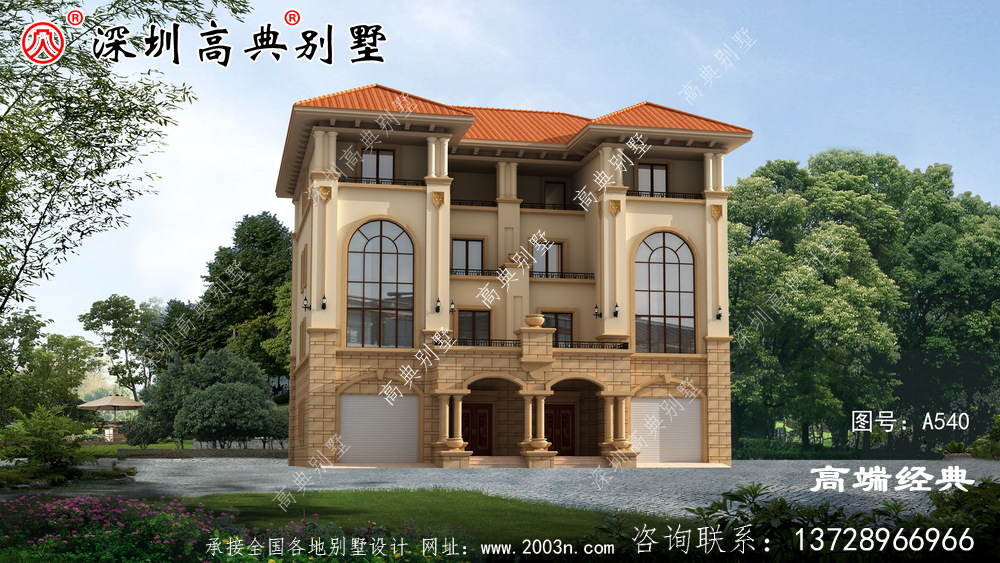 双拼别墅满足农村住宅建设的需要，亲情不远离